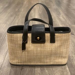 Vintage Coach Rattan Leather Bag